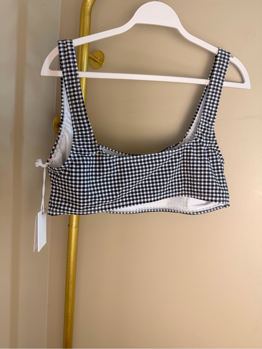 ✨ Good American Black Gingham Bikini Swim Top – Size 2XL | NWT ✨ - Picture 3 of 5